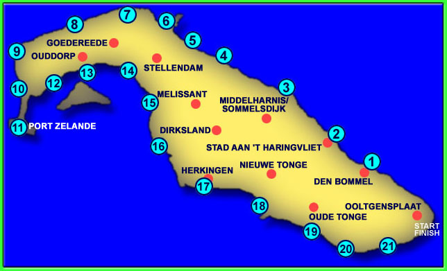 Route van de Omloop Goeree-Overflakkee